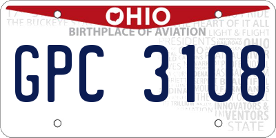 OH license plate GPC3108