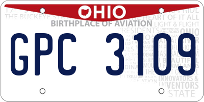 OH license plate GPC3109