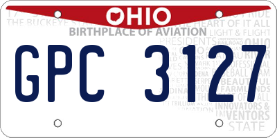 OH license plate GPC3127