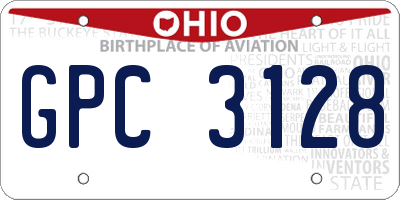 OH license plate GPC3128