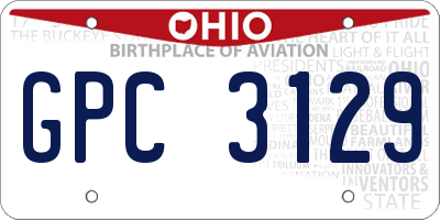 OH license plate GPC3129