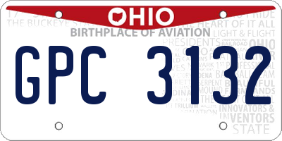 OH license plate GPC3132