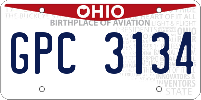 OH license plate GPC3134