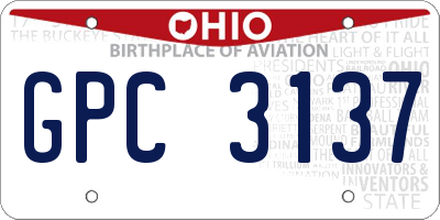 OH license plate GPC3137