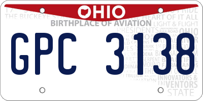 OH license plate GPC3138