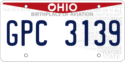 OH license plate GPC3139