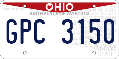 OH license plate GPC3150