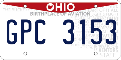 OH license plate GPC3153