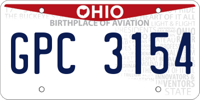 OH license plate GPC3154