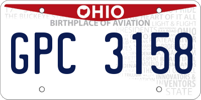 OH license plate GPC3158