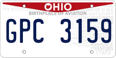 OH license plate GPC3159