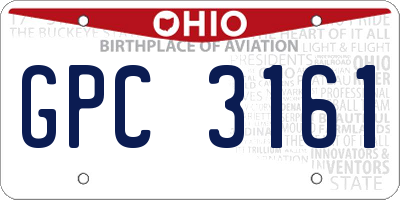 OH license plate GPC3161