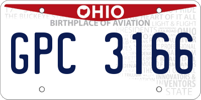 OH license plate GPC3166