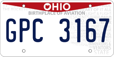 OH license plate GPC3167