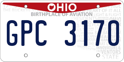 OH license plate GPC3170