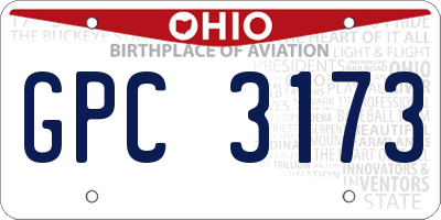 OH license plate GPC3173
