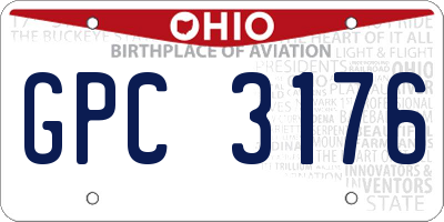 OH license plate GPC3176