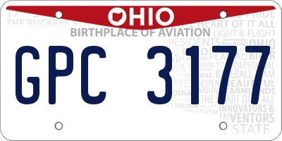 OH license plate GPC3177