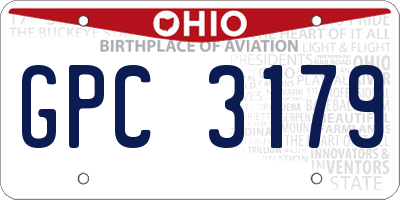 OH license plate GPC3179