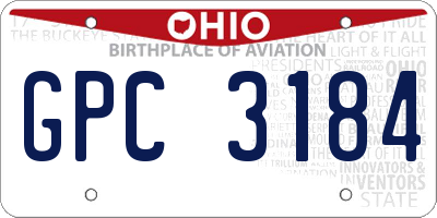 OH license plate GPC3184
