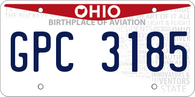 OH license plate GPC3185