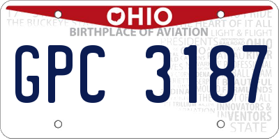 OH license plate GPC3187