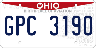 OH license plate GPC3190