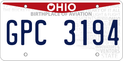 OH license plate GPC3194