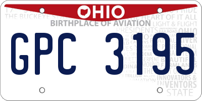 OH license plate GPC3195