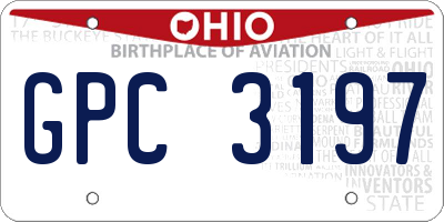 OH license plate GPC3197
