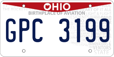 OH license plate GPC3199