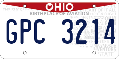 OH license plate GPC3214