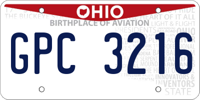 OH license plate GPC3216