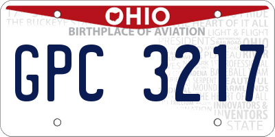 OH license plate GPC3217