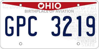OH license plate GPC3219