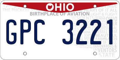 OH license plate GPC3221
