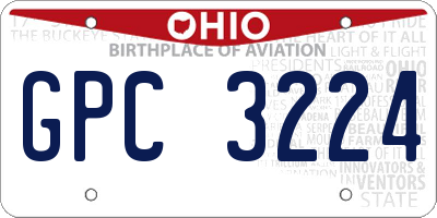 OH license plate GPC3224