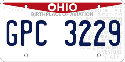 OH license plate GPC3229
