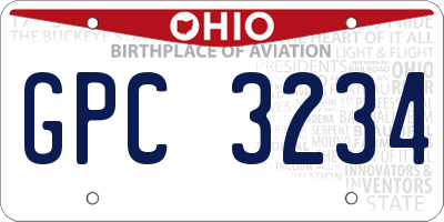 OH license plate GPC3234