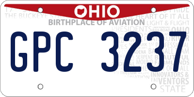 OH license plate GPC3237