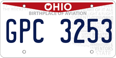 OH license plate GPC3253
