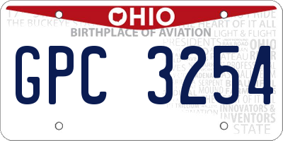 OH license plate GPC3254