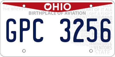 OH license plate GPC3256