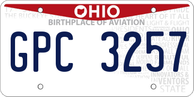 OH license plate GPC3257