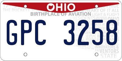 OH license plate GPC3258