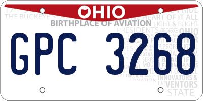 OH license plate GPC3268