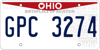 OH license plate GPC3274