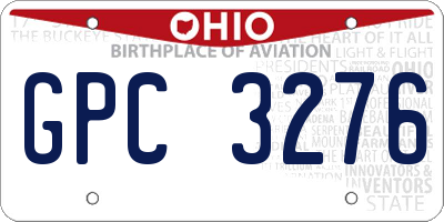 OH license plate GPC3276