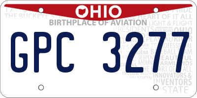 OH license plate GPC3277