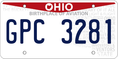 OH license plate GPC3281